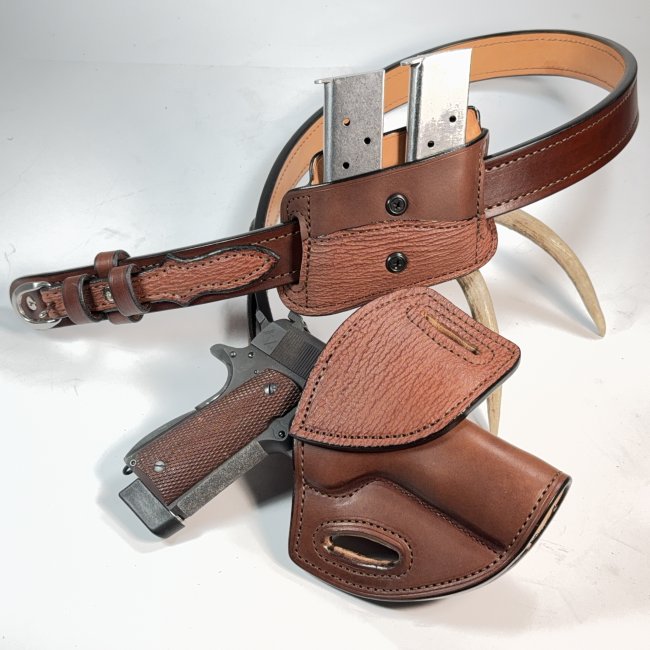 #1 Double Mag Pouch with Shark Leather Trim - Image 2
