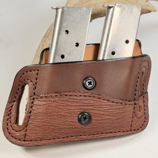 #1 Double Mag Pouch with Shark Leather Trim