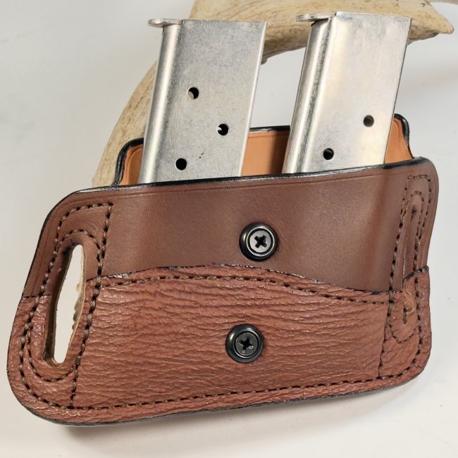 #1 Double Mag Pouch with Shark Leather Trim