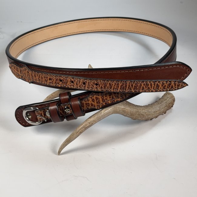 Ranger Gun Belts with Shrunken Bison Trim